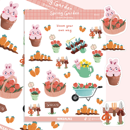 Brandi the Bunny's Spring Garden Sticker Sheet