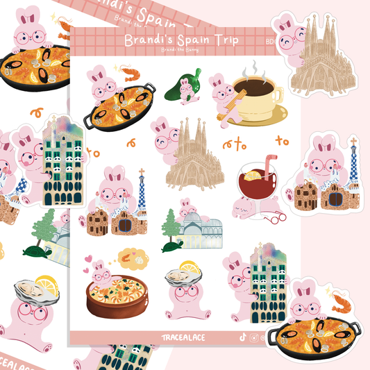 Brandi's Spain Trip Sticker Sheet