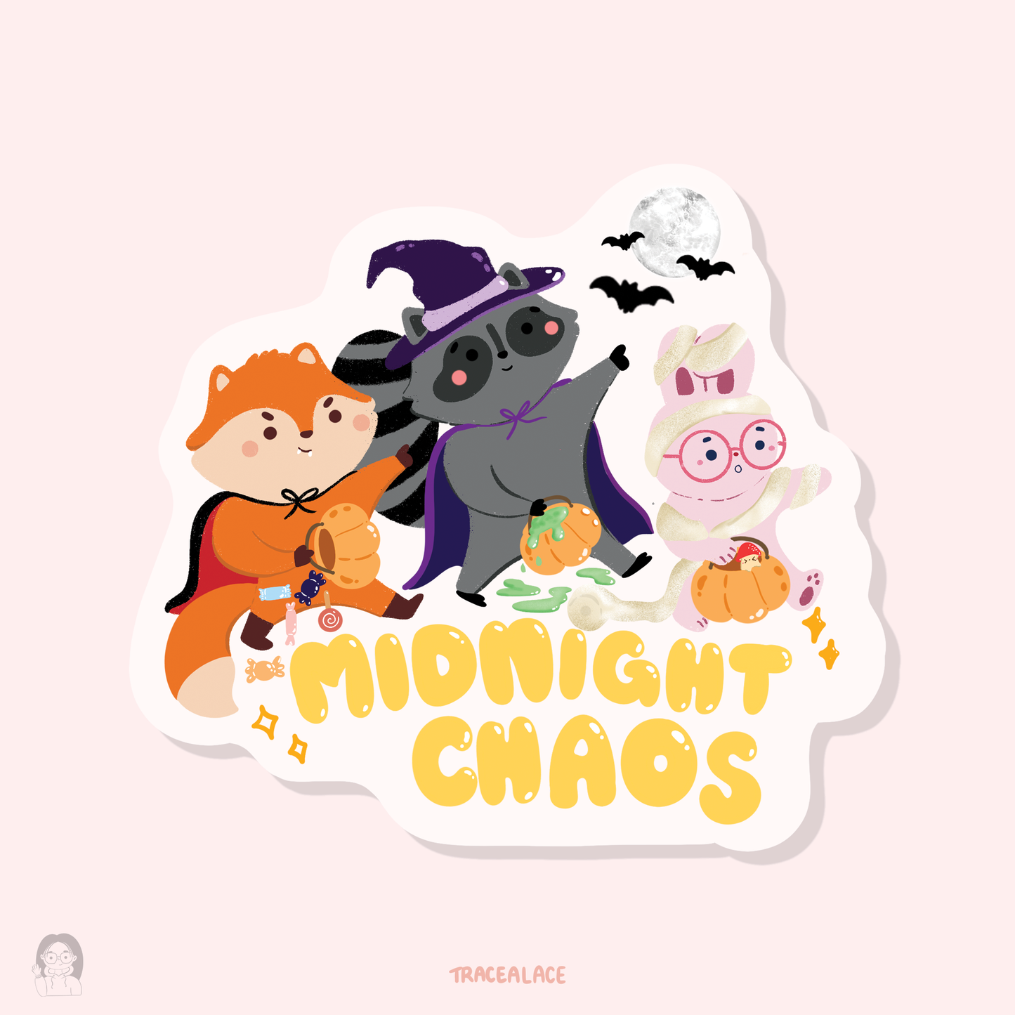 Midnight Chaos Clear Sticker