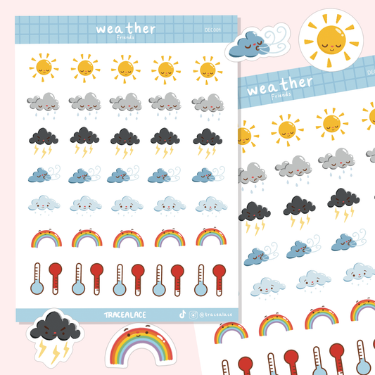 Weather Friends Sticker Sheet