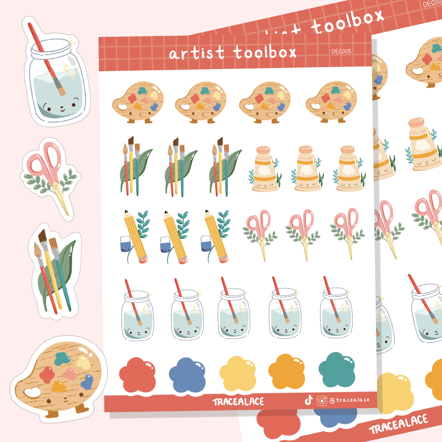 Artist Toolbox Sticker Sheet