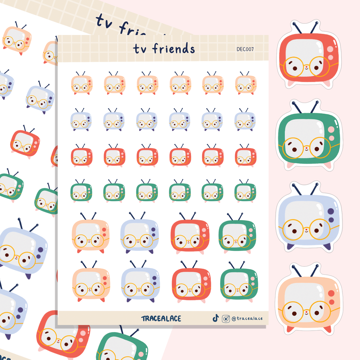 TV Friends Sticker Sheet