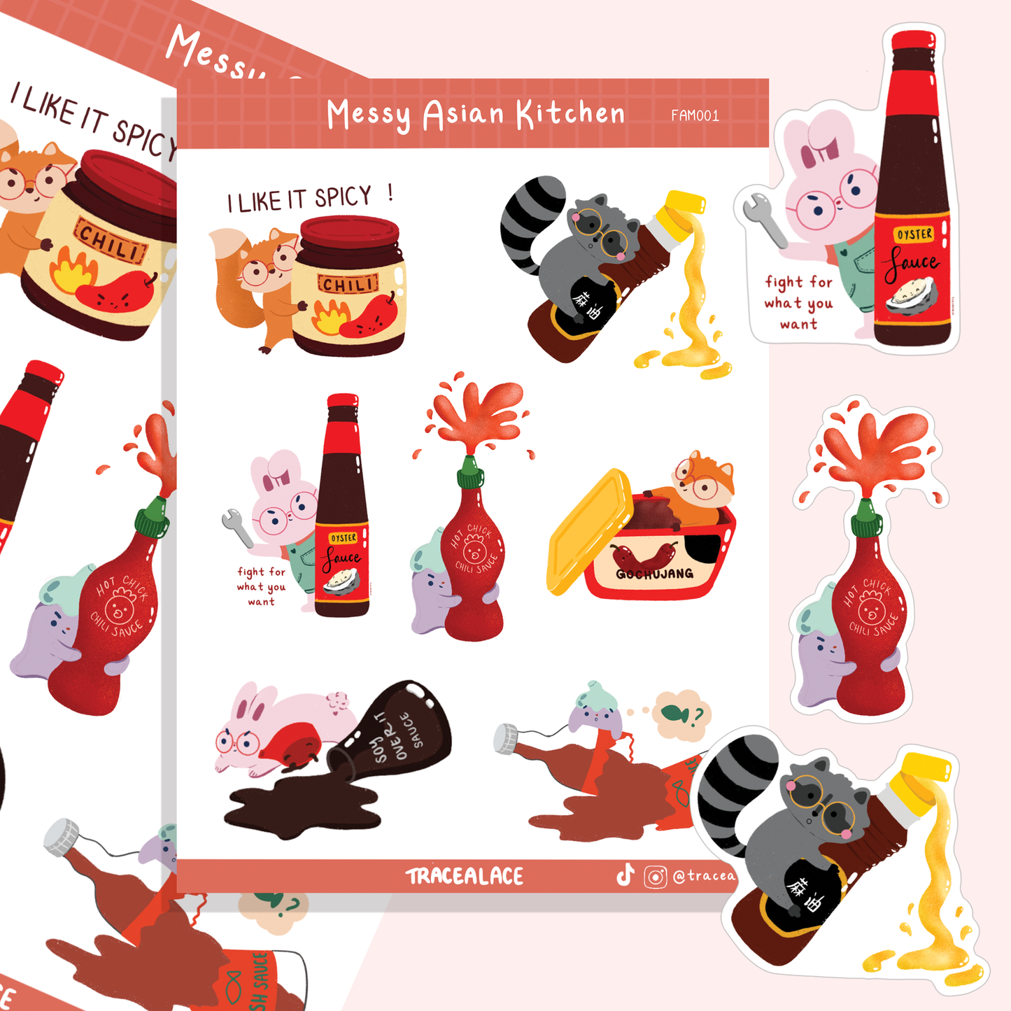 Messy Asian Kitchen Sticker Sheet