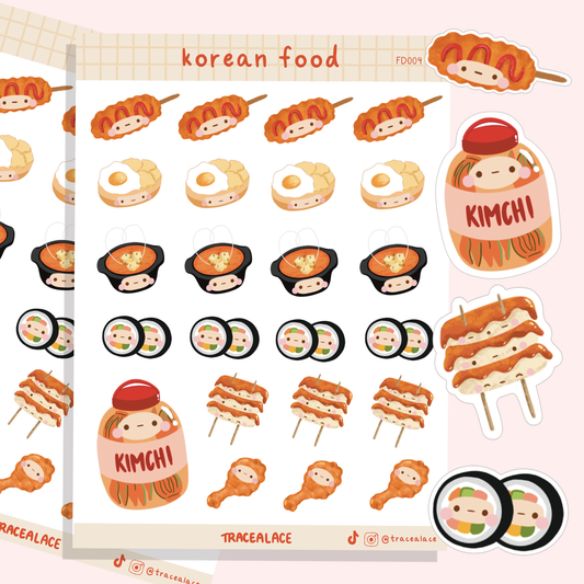 Korean Food Sticker Sheet