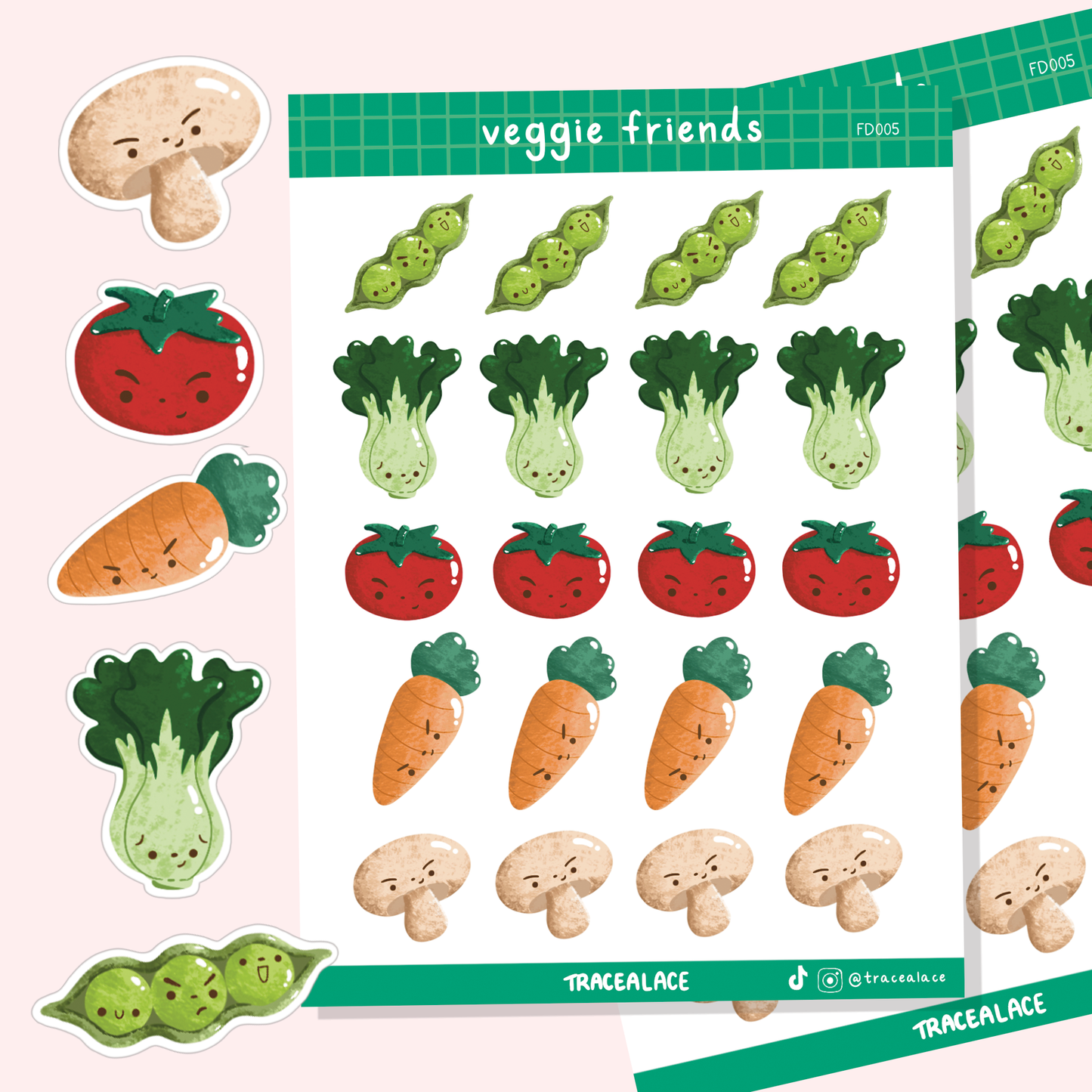 Veggie Friends Sticker Sheet