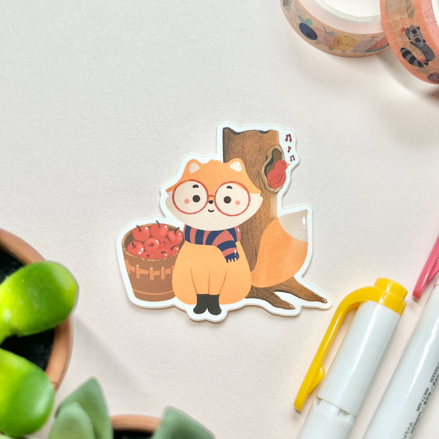 Fall Fox Sticker