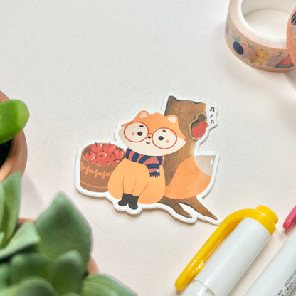 Fall Fox Sticker