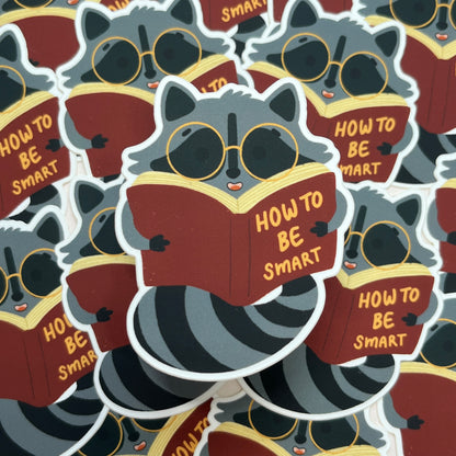 How to be Smart Raccoon Sticker (Roy the Raccoon)