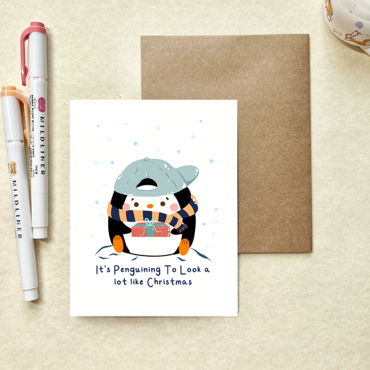 It's Penguining to Look a Lot like Christmas Card