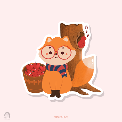 Fall Fox Sticker