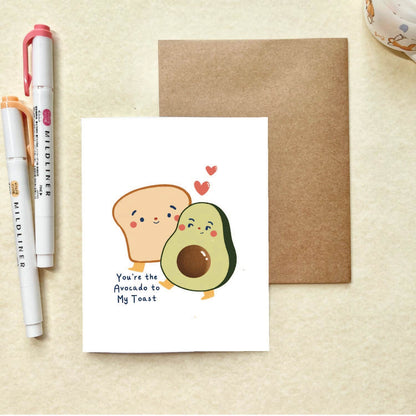 You're My Avocado to My Toast Valentines Day Card