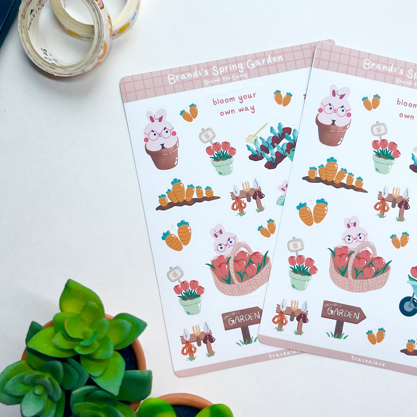 Brandi the Bunny's Spring Garden Sticker Sheet