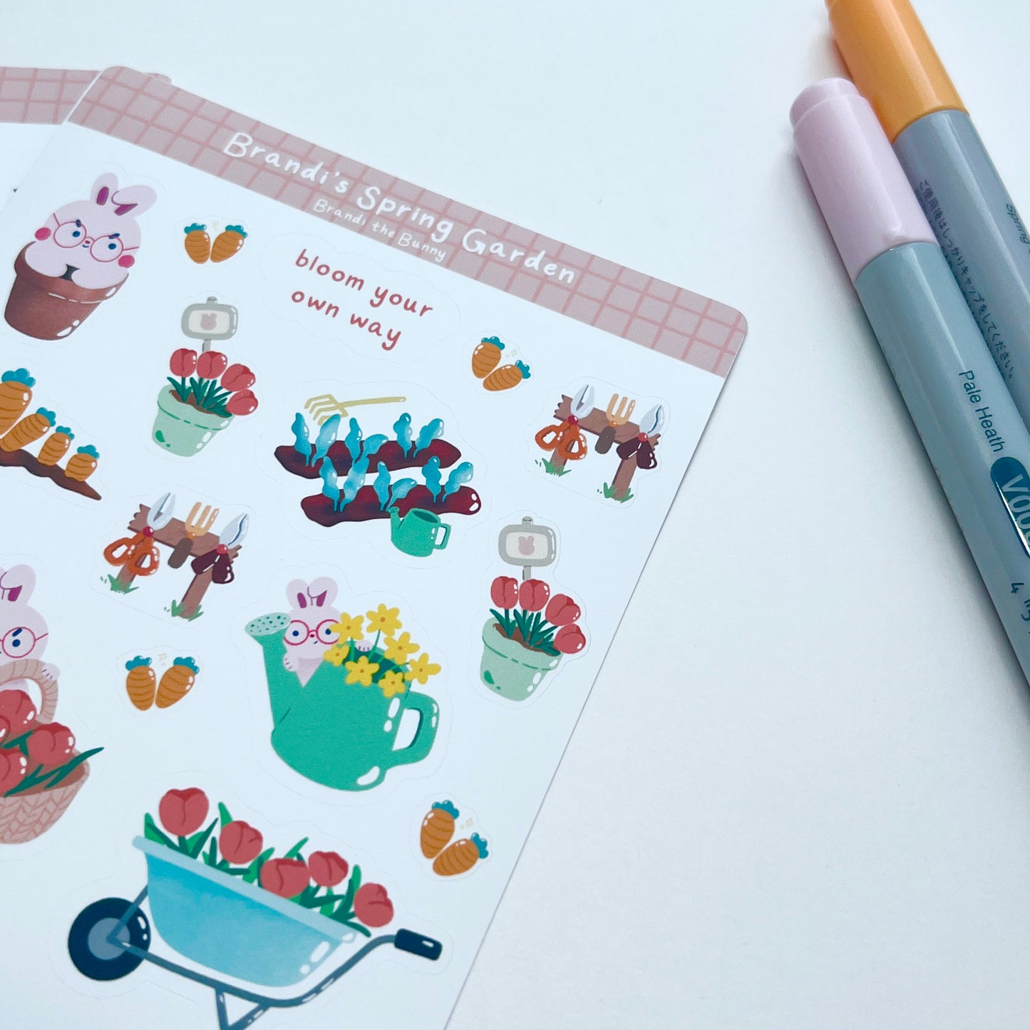 Brandi the Bunny's Spring Garden Sticker Sheet