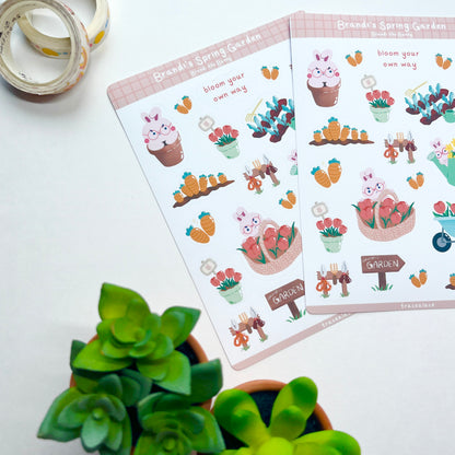 Brandi the Bunny's Spring Garden Sticker Sheet