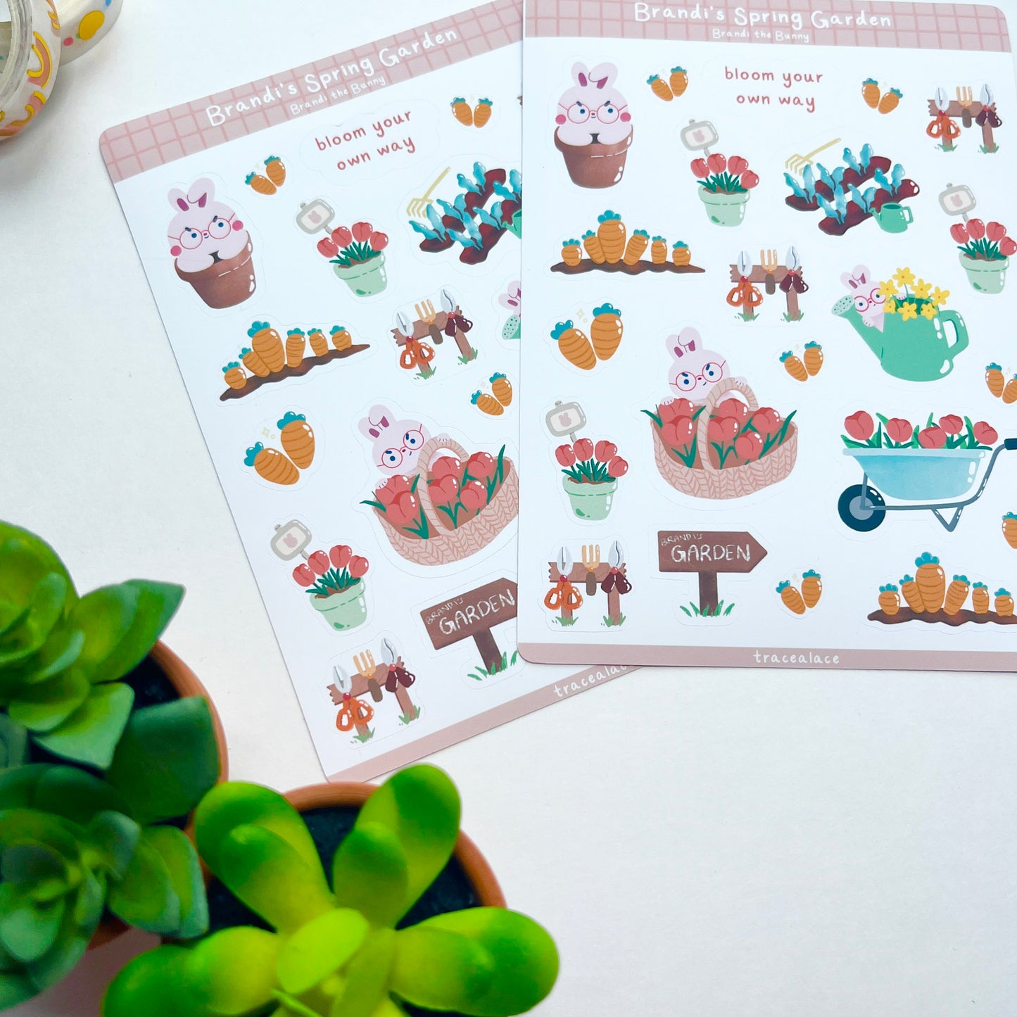 Brandi the Bunny's Spring Garden Sticker Sheet