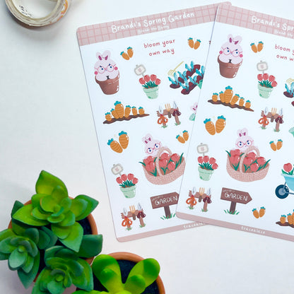 Brandi the Bunny's Spring Garden Sticker Sheet