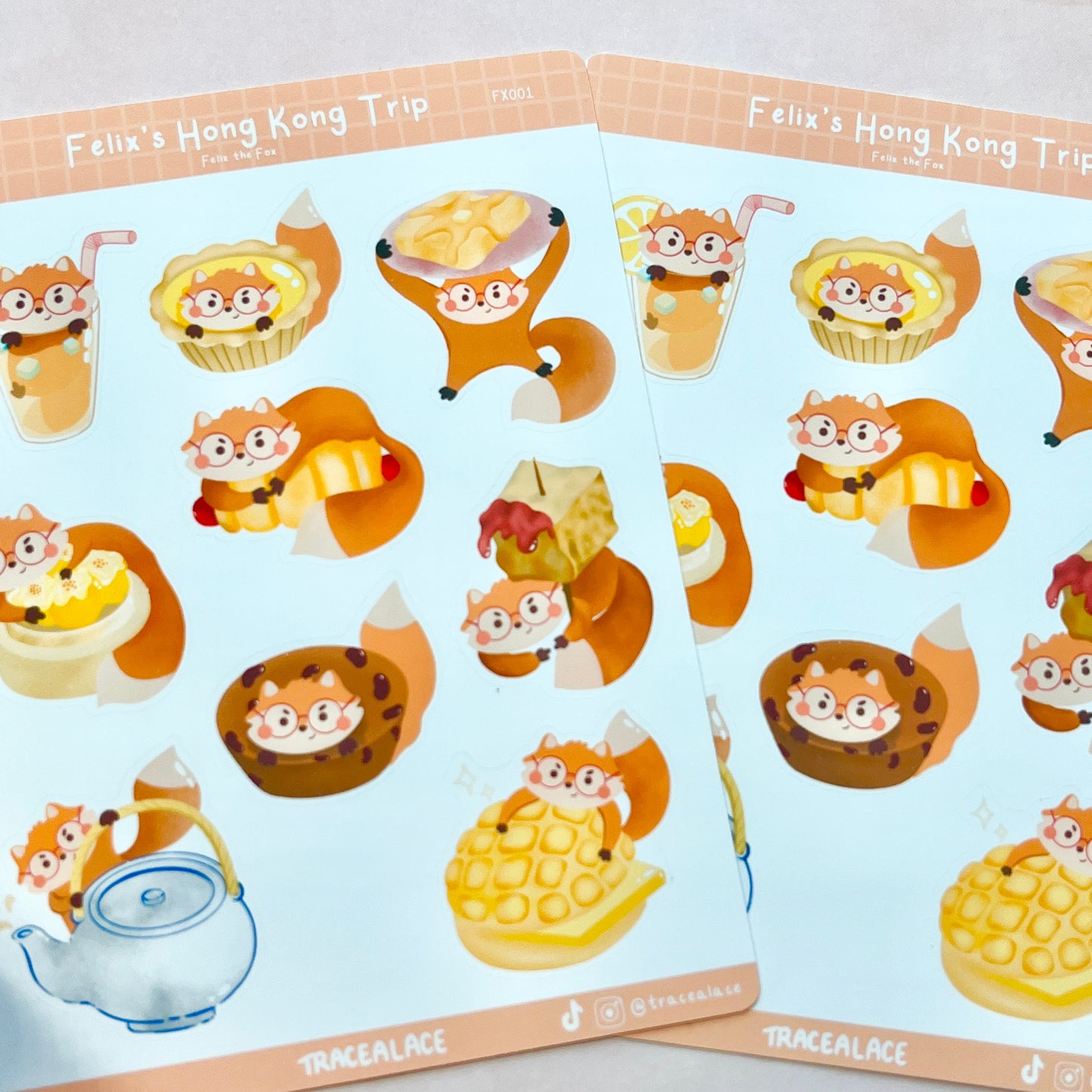 Felix the Fox Hong Kong Trip Sticker Sheet