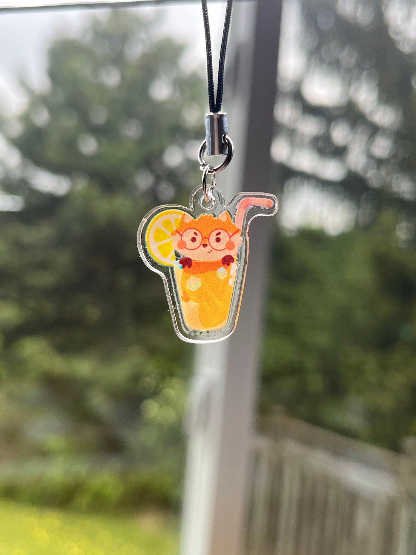 Fox Lemon Tea Phone Charm