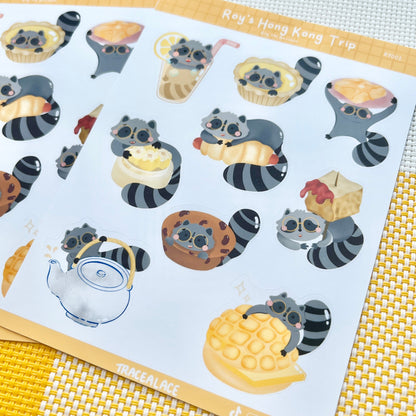 Roy the Racoon Hong Kong Trip Sticker Sheet