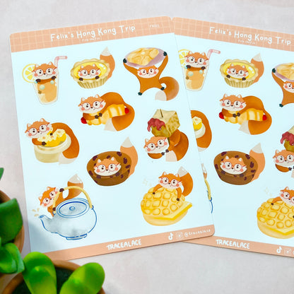 Felix the Fox Hong Kong Trip Sticker Sheet