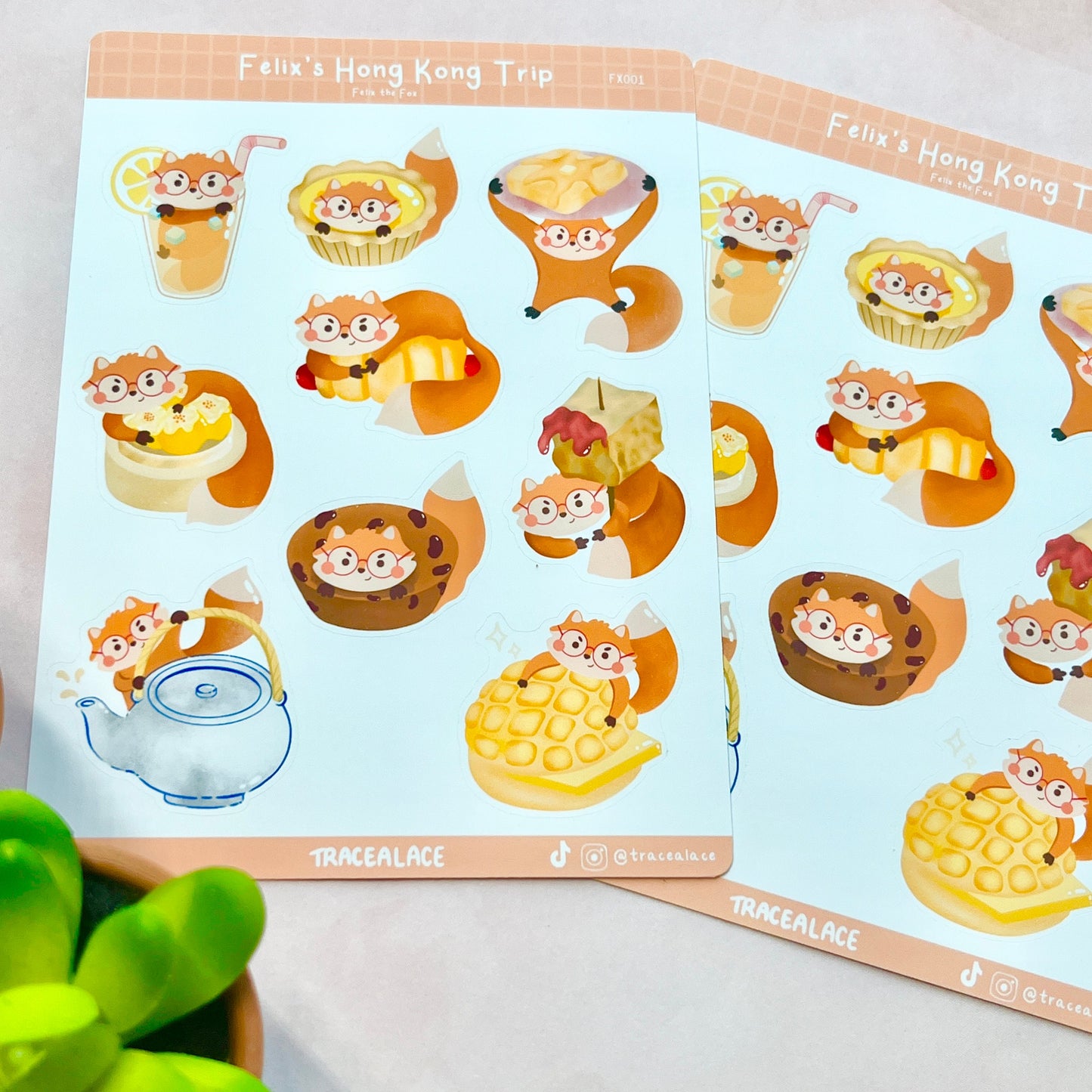 Felix the Fox Hong Kong Trip Sticker Sheet