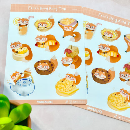 Felix the Fox Hong Kong Trip Sticker Sheet