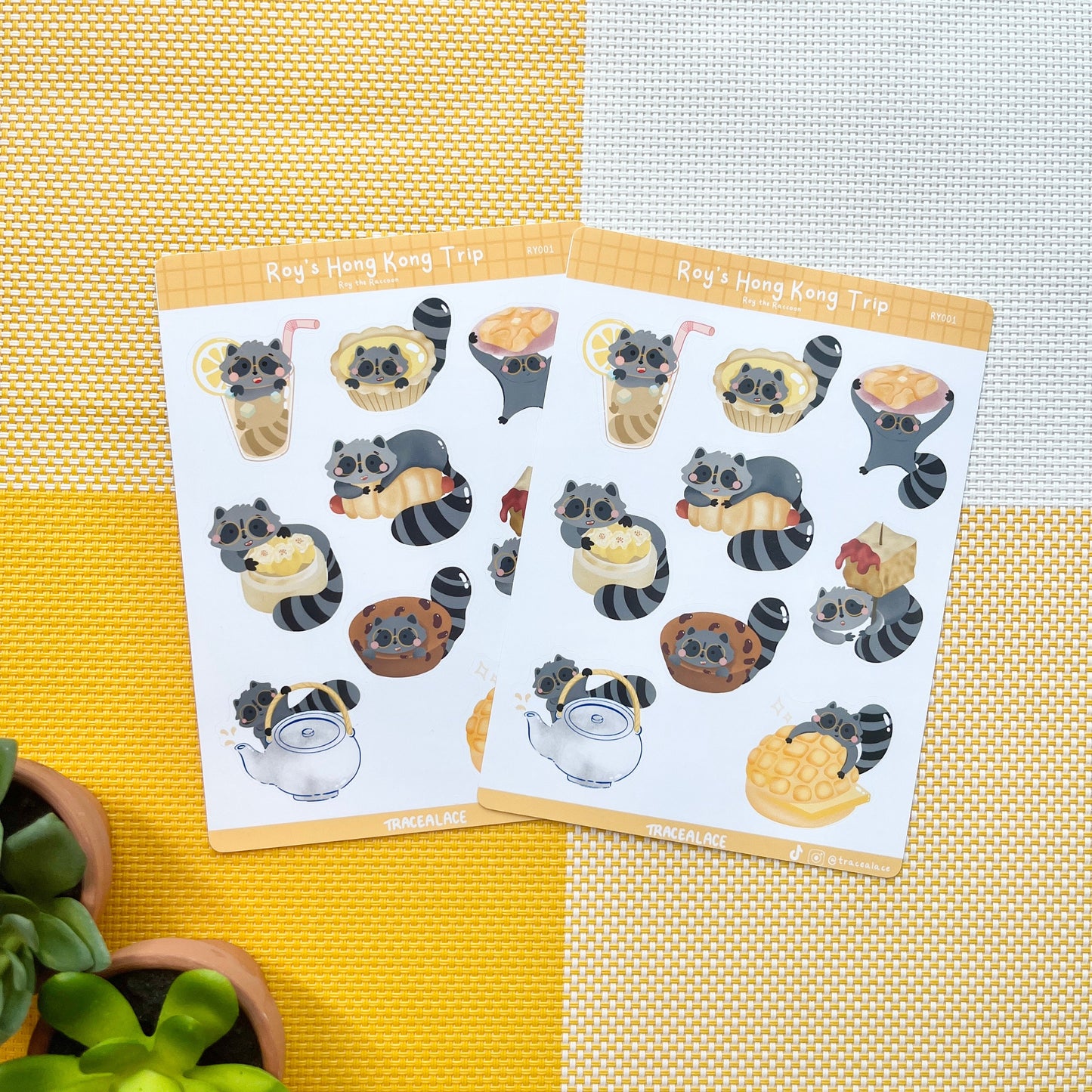 Roy the Racoon Hong Kong Trip Sticker Sheet