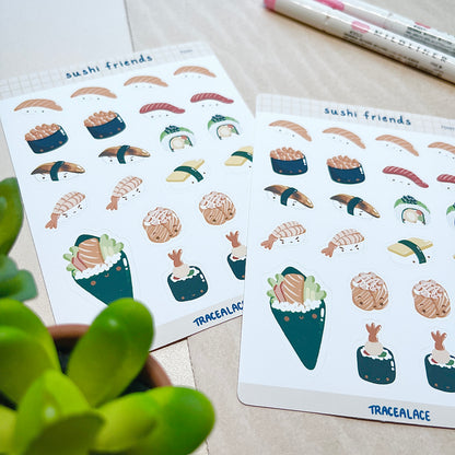 Sushi Friends Sticker Sheet