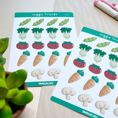 Veggie Friends Sticker Sheet