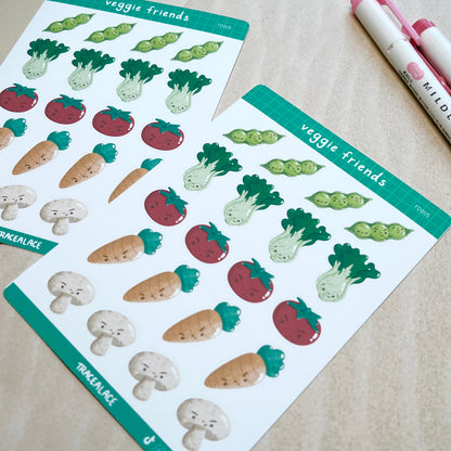 Veggie Friends Sticker Sheet