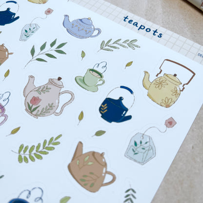 Teapots Sticker Sheet