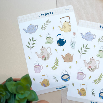 Teapots Sticker Sheet