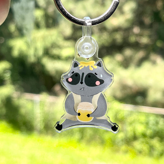 Honey Mess Keychain (Roy the Raccoon)