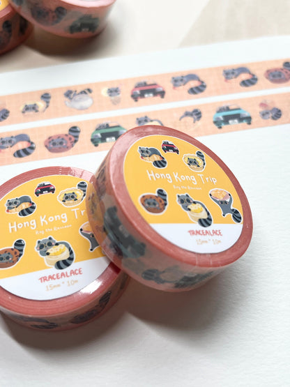 Roy the Raccoon Hong Kong Trip Washi Tape