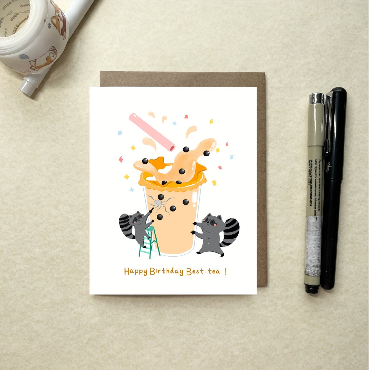 Happy Birthday Best- Tea Birthday Card