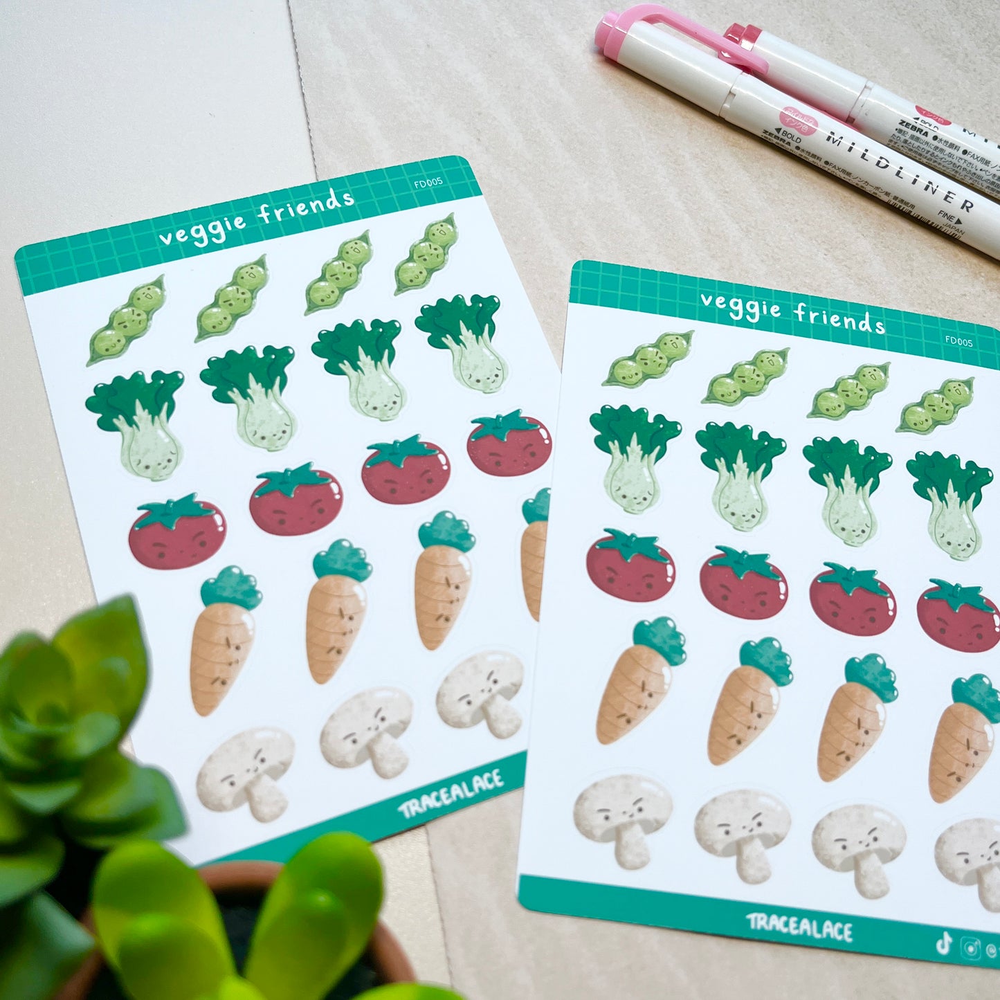 Veggie Friends Sticker Sheet