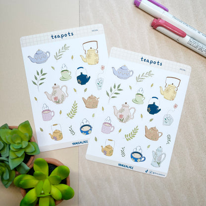 Teapots Sticker Sheet