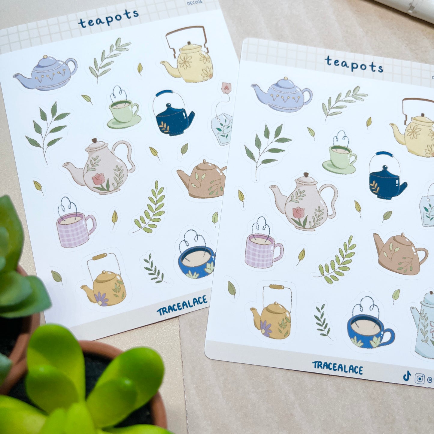 Teapots Sticker Sheet