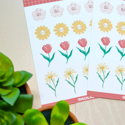 Spring Flower Sticker Sheet