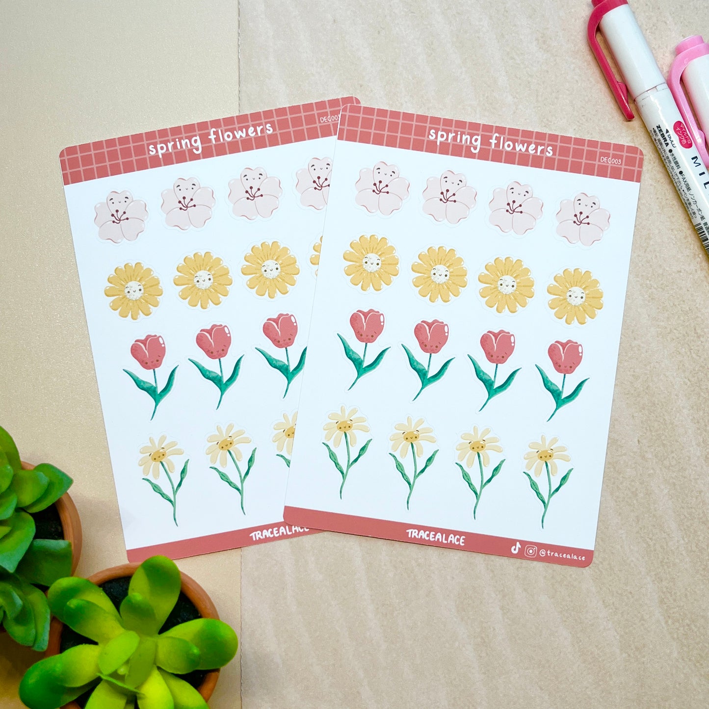 Spring Flower Sticker Sheet