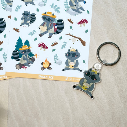 Honey Mess Keychain (Roy the Raccoon)